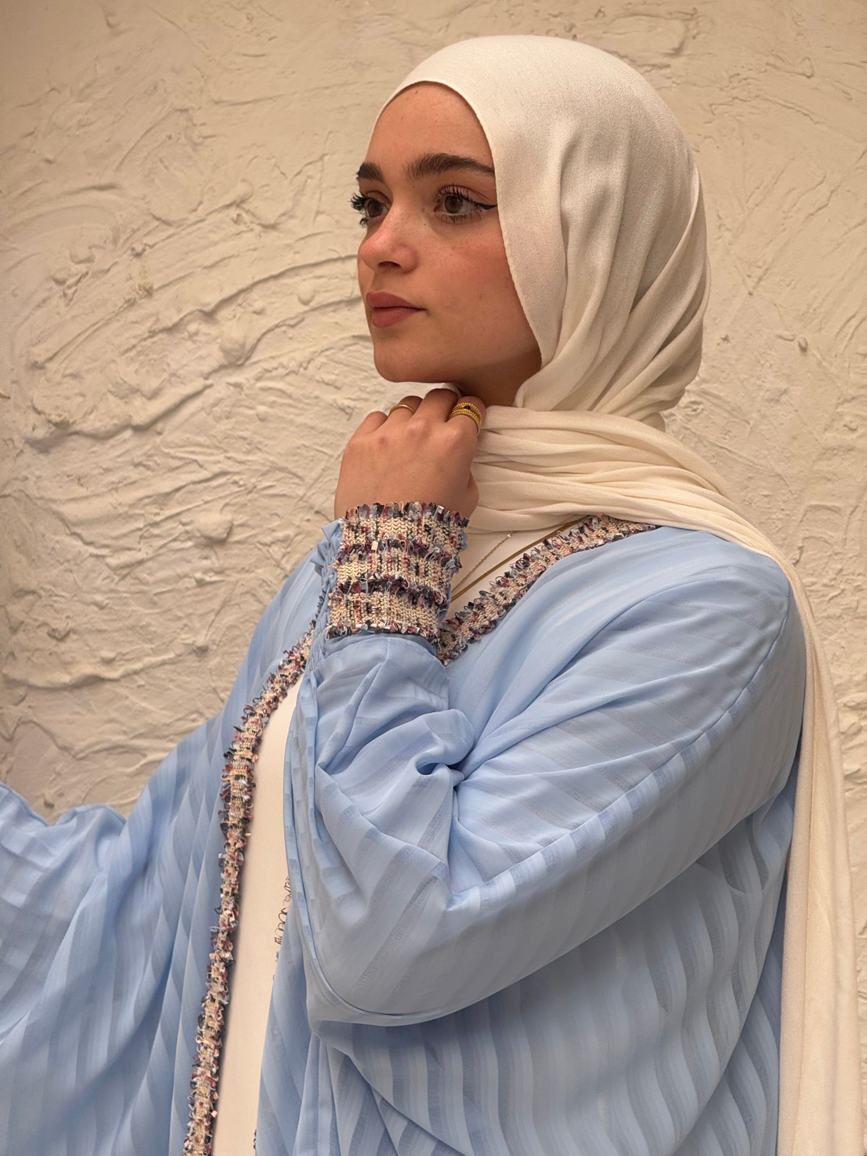 Light Ruffles Chiffon Kaftan