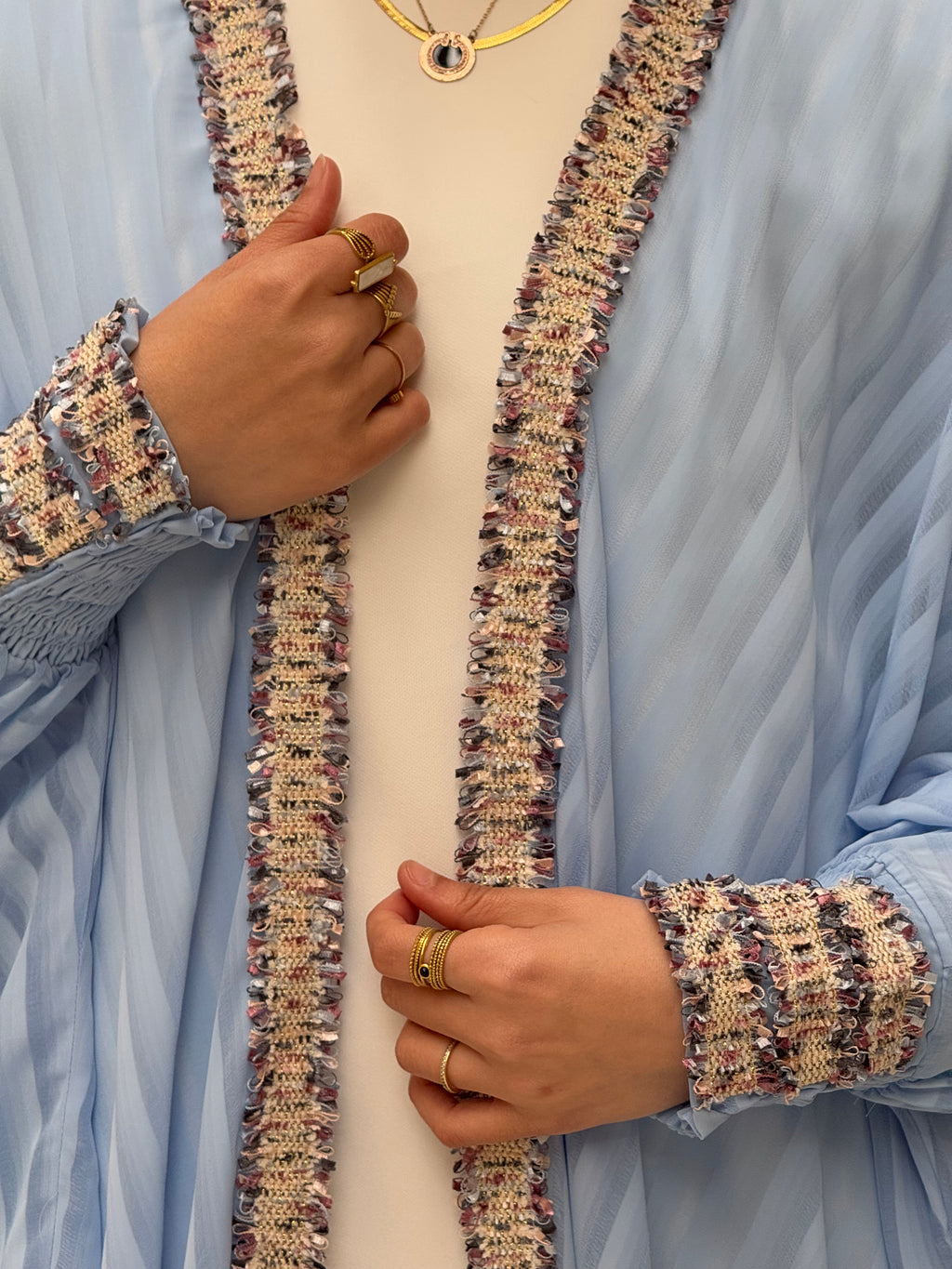 Light Ruffles Chiffon Kaftan